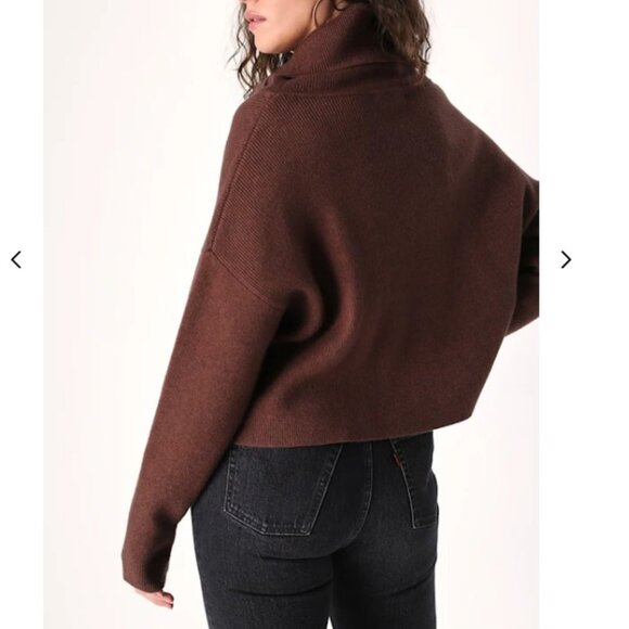 Lulus Let's Cuddle Brown Cowl Neck Sweater - Size S - Picture 3 of 7
